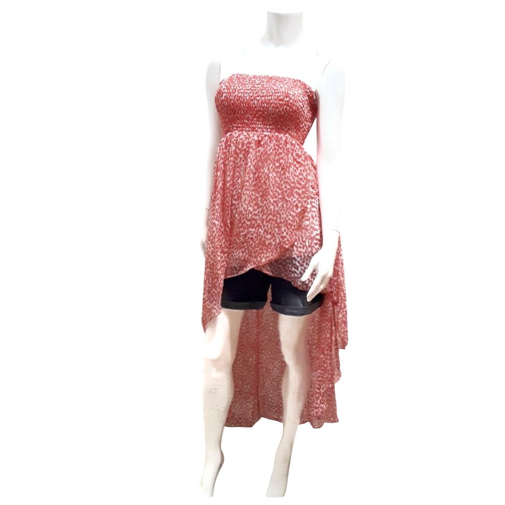 BLUE S L.A. Strapless Crop Halter Dress Skirt Size S Flowy Fairy Core Festival